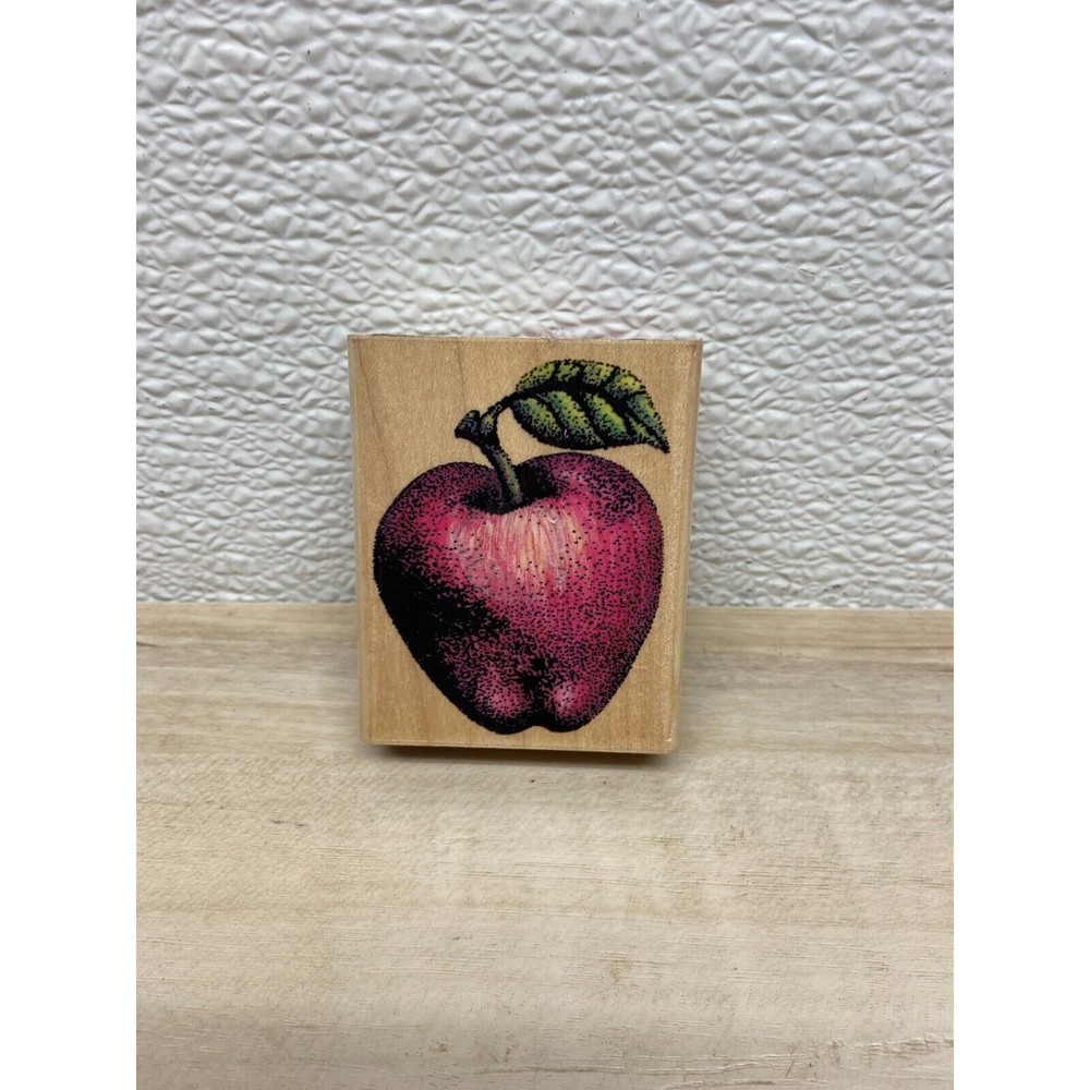 Rubber Stampede Apple Wood Mounted Rubber Stamp